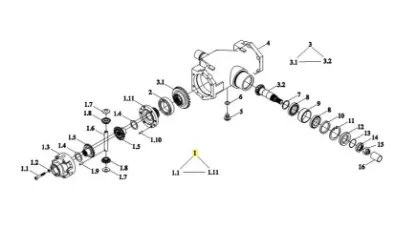 Slika Differential mechanism complete TC02311010018