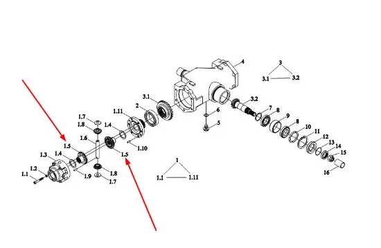 Slika Differential gear TC02311010035