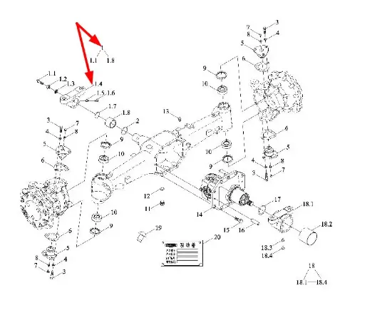 Slika Complete front axle bracket TC03311030003