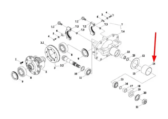 Slika Front axle bushing 90 x 100 x 72 TD904.311k.1.1-02