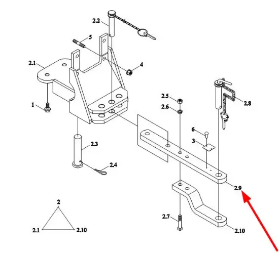 Slika TE250.35C.1-01 hitch beam