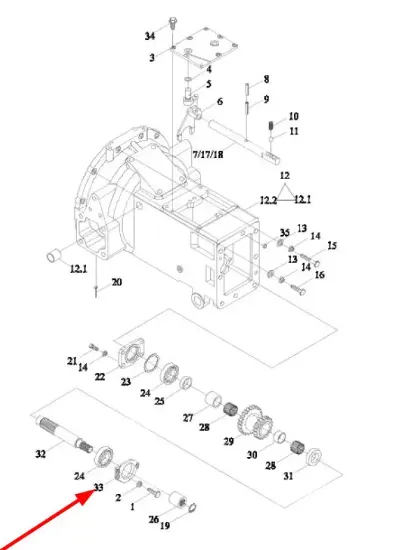 Slika TE250.361F-22 bearing pressure cover