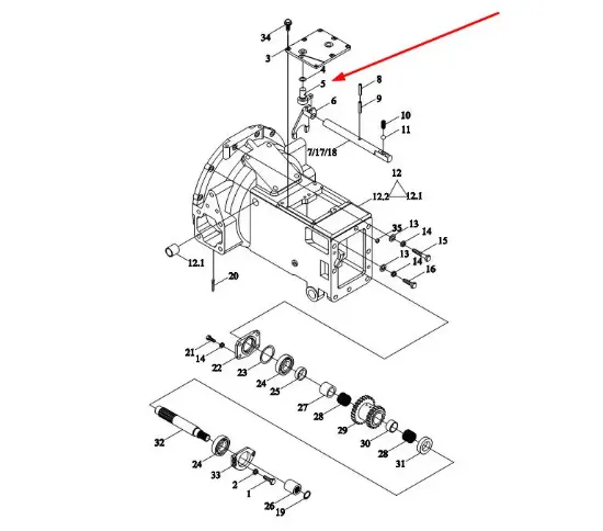 Slika Selector arm TE250.361F-23a