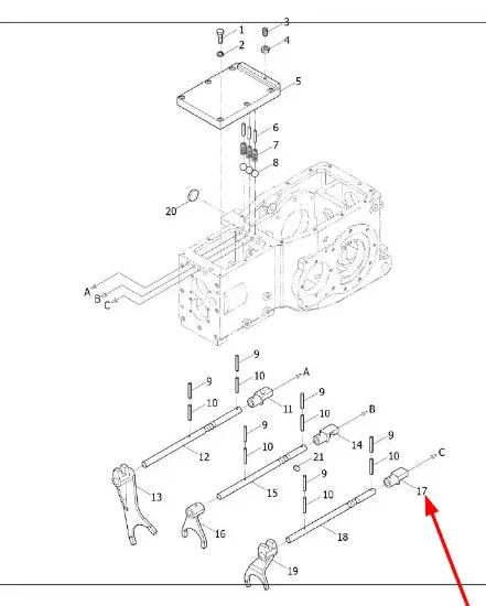 Slika TE250.373F-09 I-II gear slider end