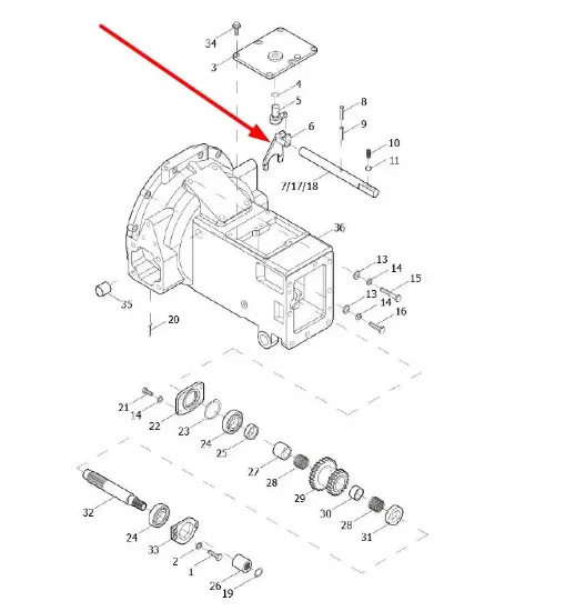 Slika Reverse fork for changing direction of travel TE254.361T-01