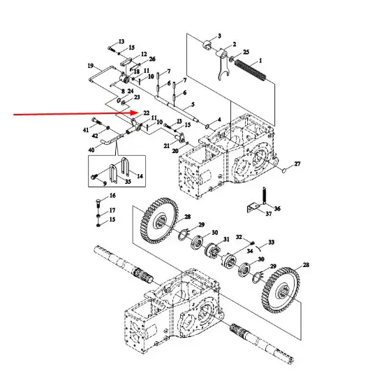 Slika Axle lock lever arm TE2C383030003