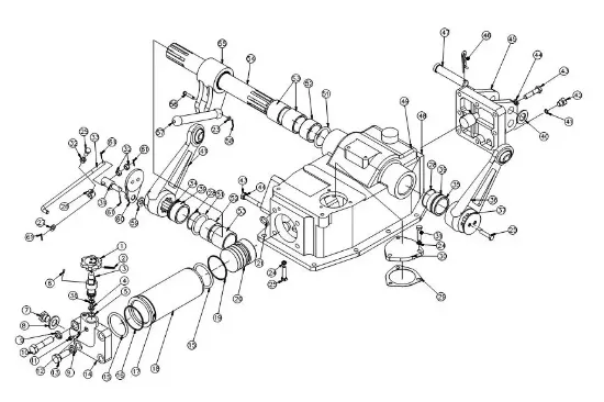 Slika Rear linkage mechanism TE2C551110000