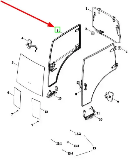 Slika Right door complete TE2S451010009Ka