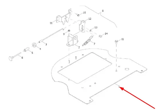 Slika TE2S473010001K lock mounting plate