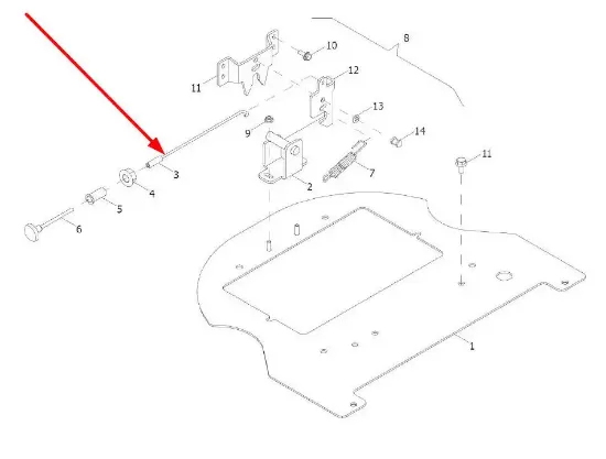 Slika Bonnet lock rod TE2S473010014Ka