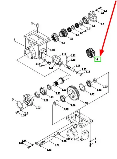 Slika Front axle drive gear TE300.361-01