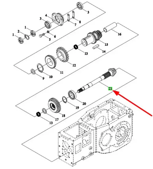 Slika Gearbox shaft TE300.371-01a