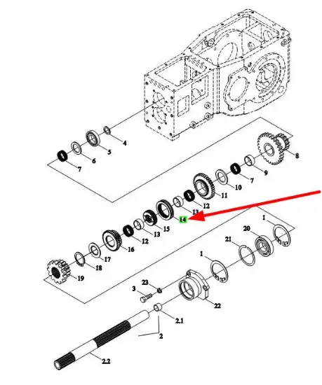 Slika Gearbox sliding wheel TE300.371-09