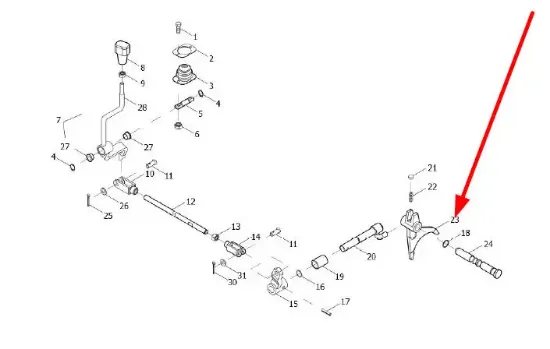 Slika PTO lever arm TE300.413-02a
