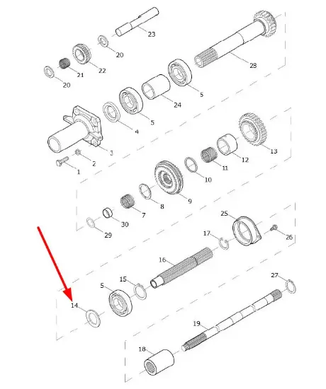 Slika Bearing spacer ring 4 mm TE354.361T-08