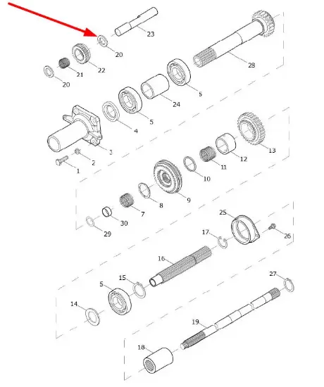 Slika TE354.361T-10 shaft retaining ring