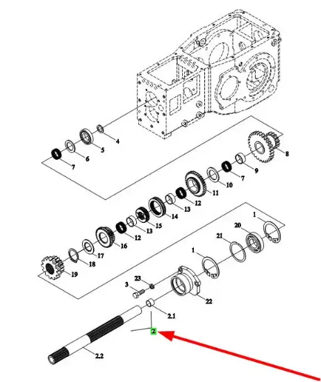 Slika Gearbox shaft TE354.371T.1