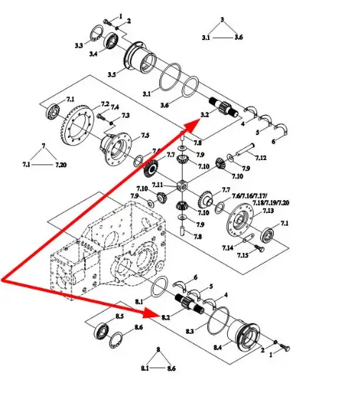 Slika Gearbox milled shaft TE354.372B.1-02