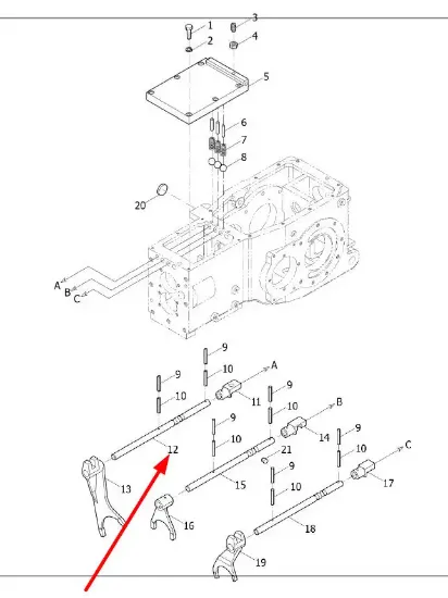 Slika Gear shift lever TE354.373-03