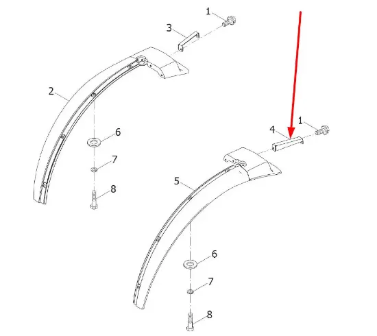 Slika Rear left fender mount TL02455011005