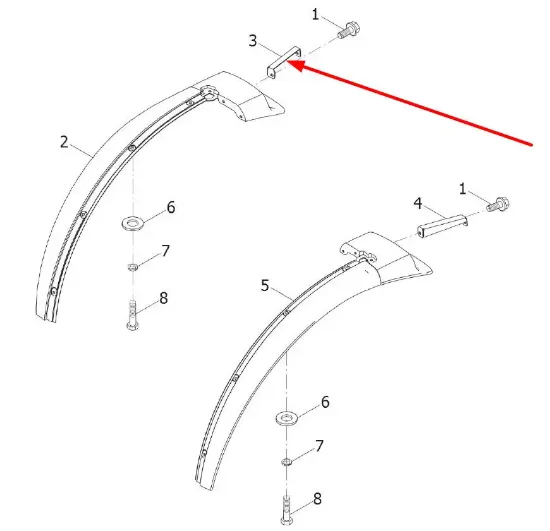 Slika Rear right fender mount TL02455011006