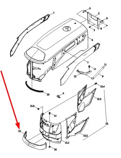 Slika Plastic cover, front lower, bonnet TL02471040005