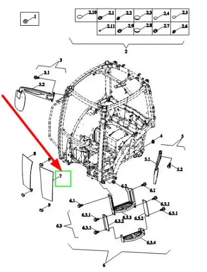 Slika Front lower left window TS04451015004