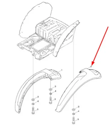 Slika Left rear fender TS04455011000