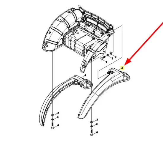 Slika Rear left fender TS04455030001