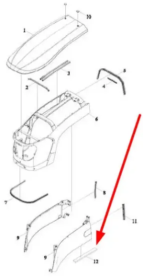 Slika Bonnet securing gasket TS04471011045