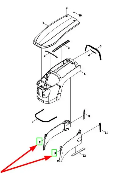 Slika Engine hood side cover TS04471014000K