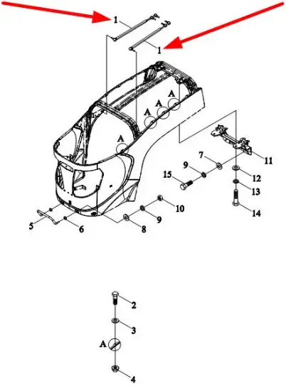 Slika Bonnet gas lifter TS04471019000