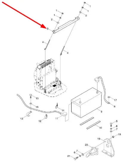 Slika Battery mounting plate TS04485010004