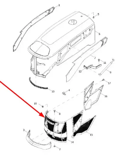 Slika Plastic hood grill TY1S471010005K