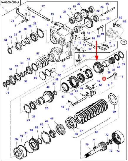 Slika Reverse gear V34290110