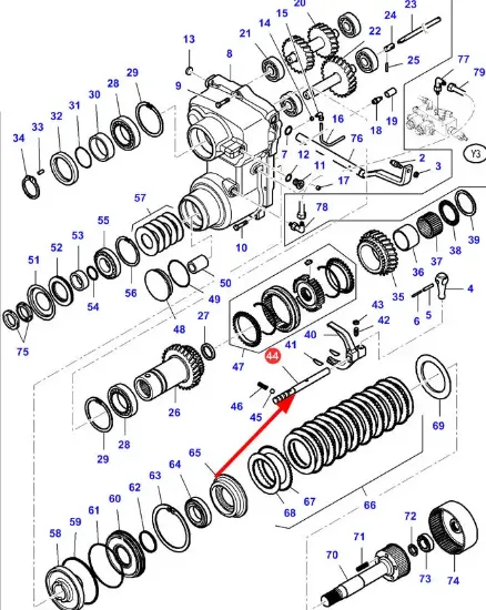 Slika Reverse gear shaft V34784310