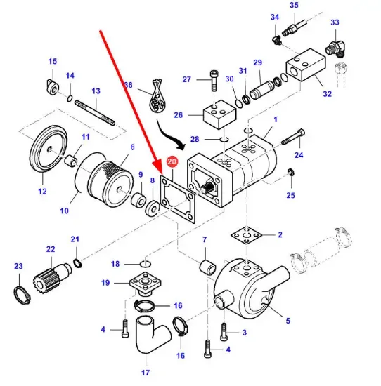 Slika Hydraulic pump seal V35855400