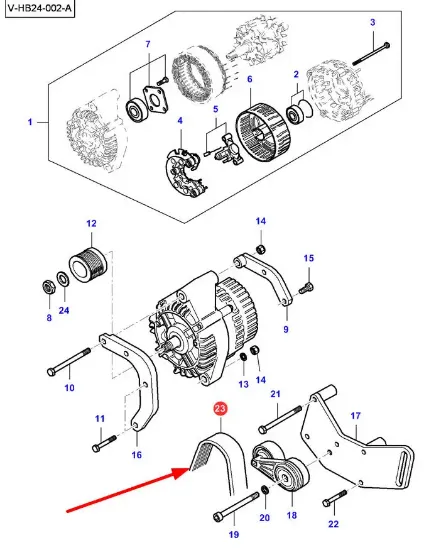 Slika V-ribbed alternator belt V685061725