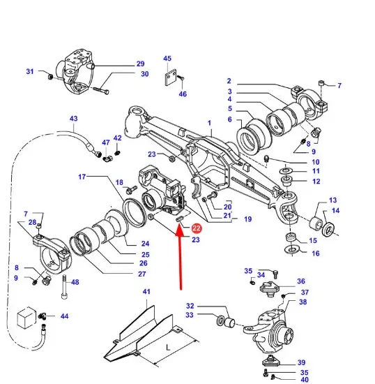 Slika Carraro V720855 front axle pin