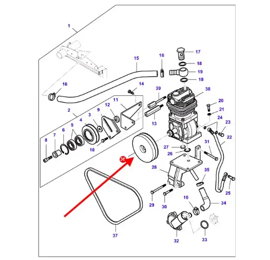 Slika Air compressor pulley V836652338