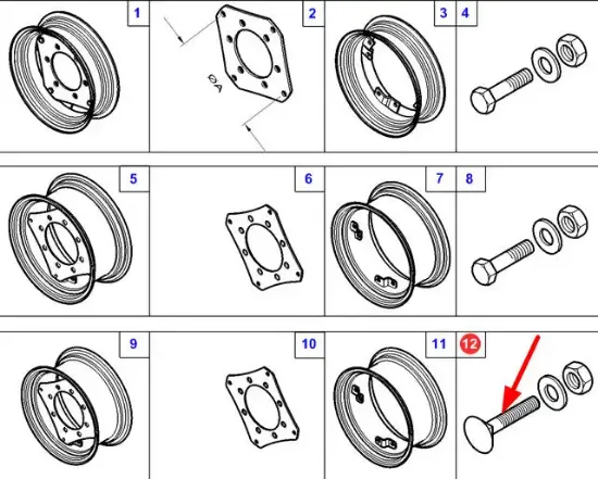 Slika Front wheel rim bolt VA049589