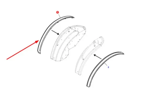 Slika Right fender extension 120mm VA208466