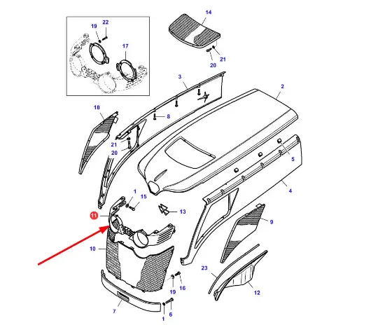 Slika Headlight mounting frame VA209543