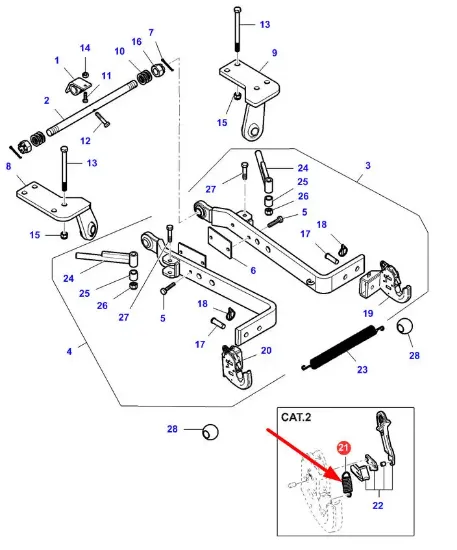 Slika Rear hook spring VA261790