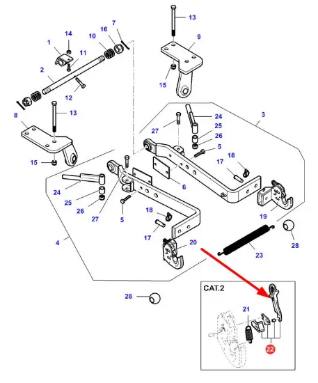 Slika Rear linkage latch VA263154