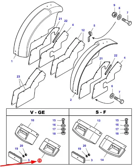 Slika Right rear fender end piece VA359450