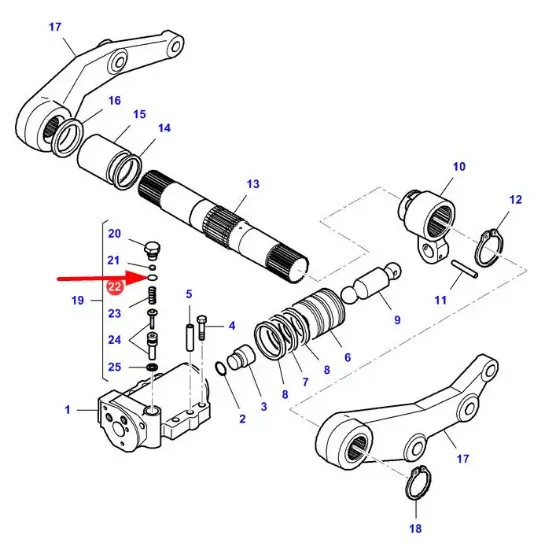 Slika O-ring of the rear three-point linkage cylinder VKH4961