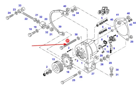 Slika Alternator full thread bolt M12 X 140 X487537400000