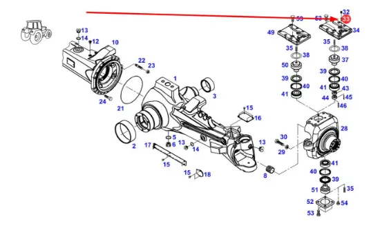 Slika Cylindrical pin of final drive housing 10 x 20 X506251200000