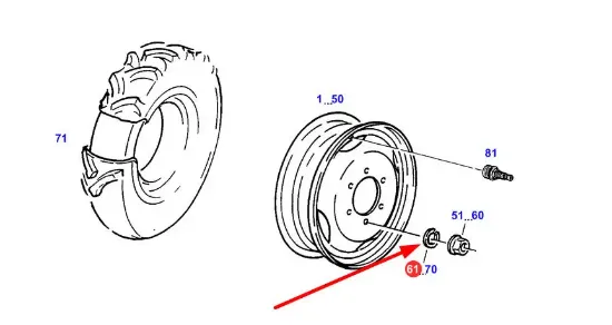 Slika Wheel nut washer C22,5 X524608647000